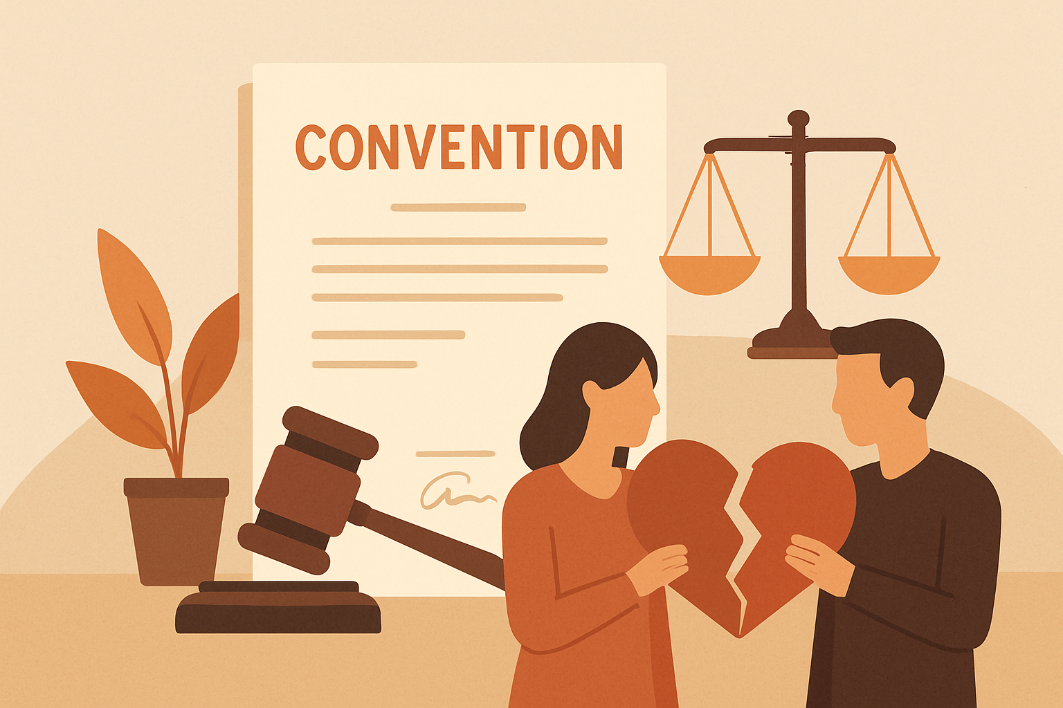 Convention de divorce par consentement mutuel : contenu et clauses 2026