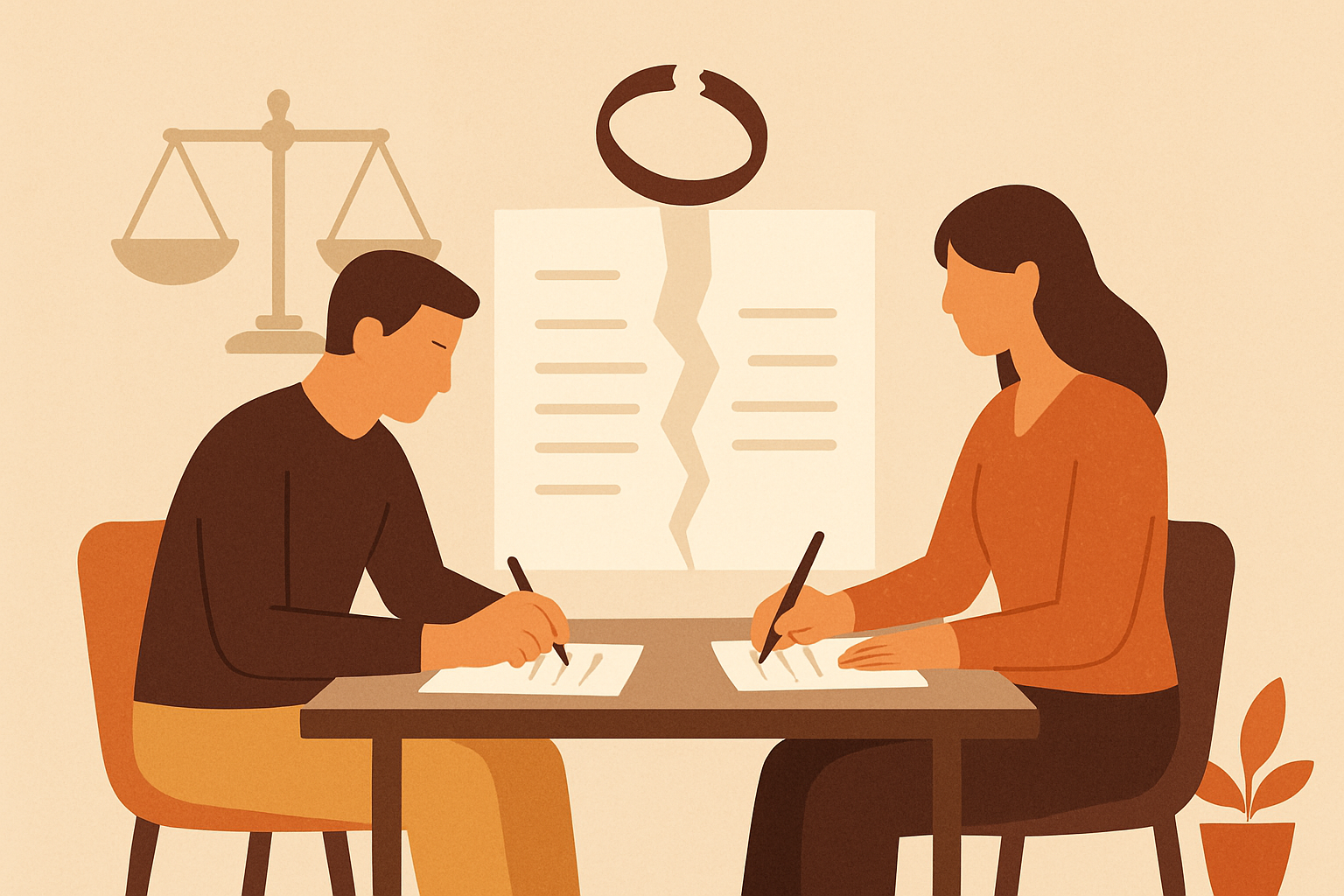 Divorce amiable sans bien ni enfant : procédure simplifiée 2026
