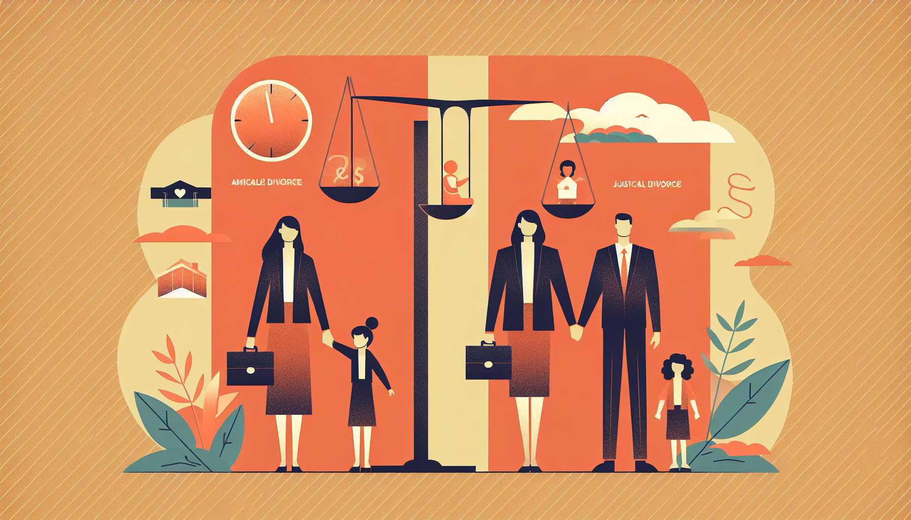 Divorce amiable vs judiciaire : coût, délai, stress