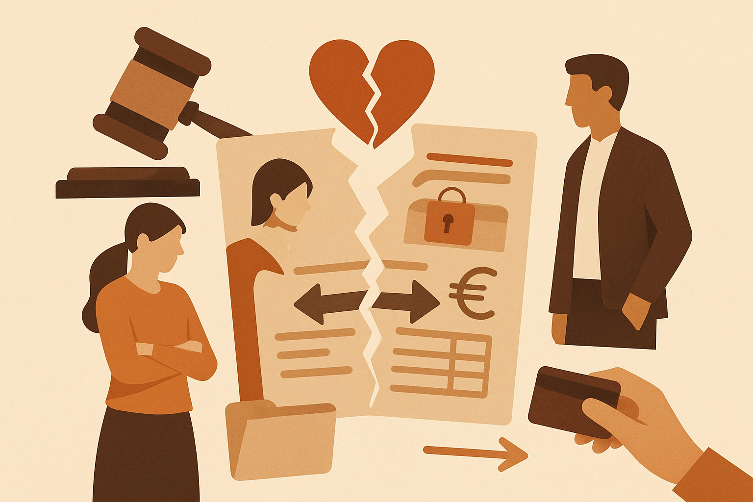 Divorce et compte bancaire : fermer, partager, transférer 2026