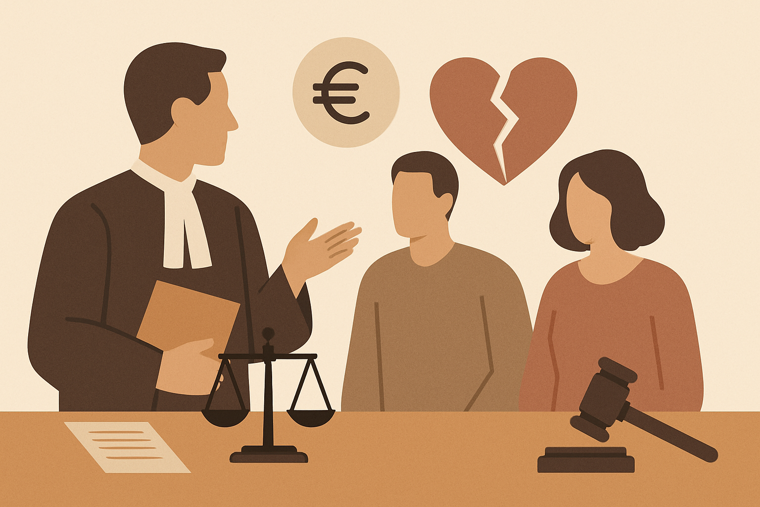 Honoraires avocat divorce amiable : grille 2026