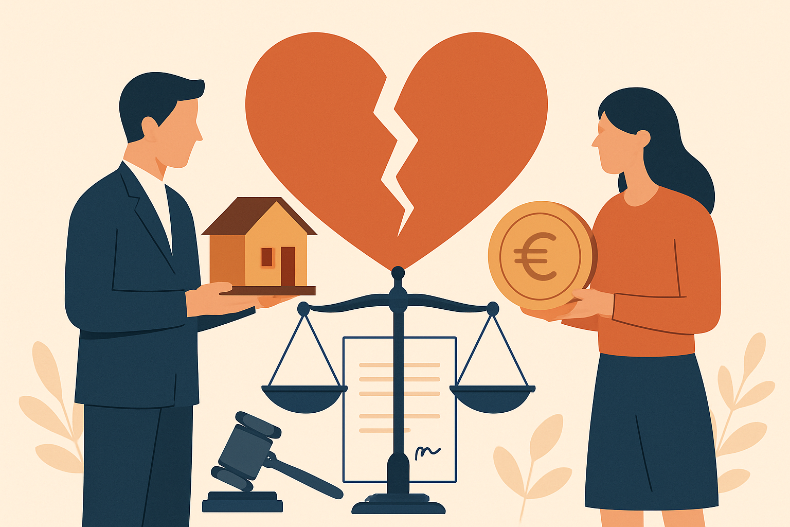 Partage des biens dans le divorce amiable 2026